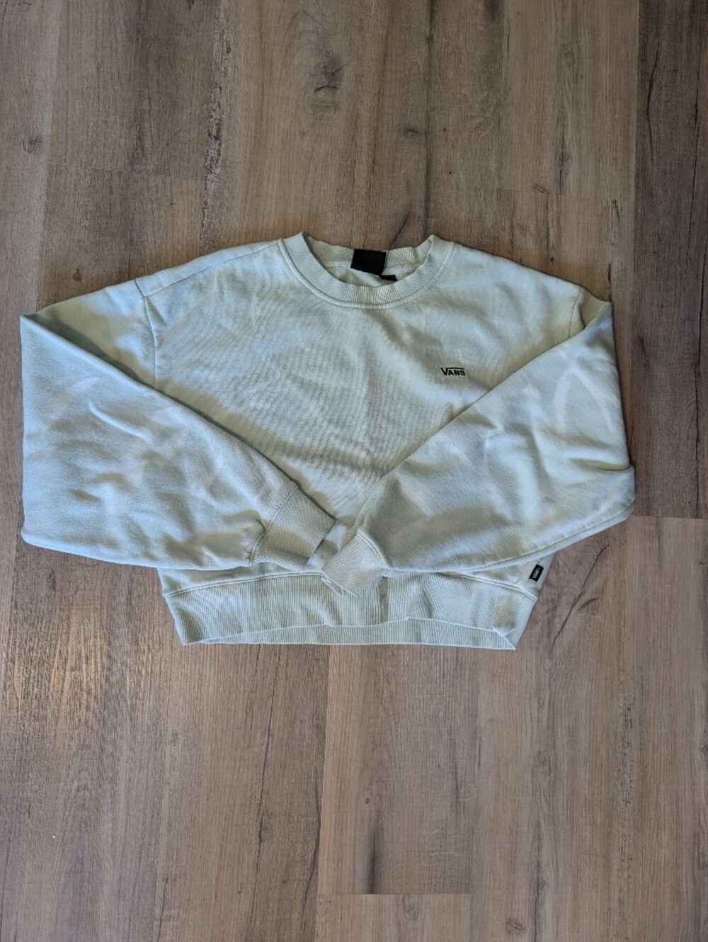 Vans Minimal Logo Crewneck Sweatshirt in Pale Mint Tye Dye